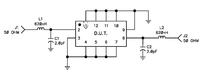 Schematic - RFMi PX1002 86.85MHz SAW Filter